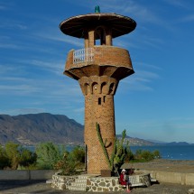 The lighthouse on the western end of Lago de Chapala close to the campsite Roca Azul